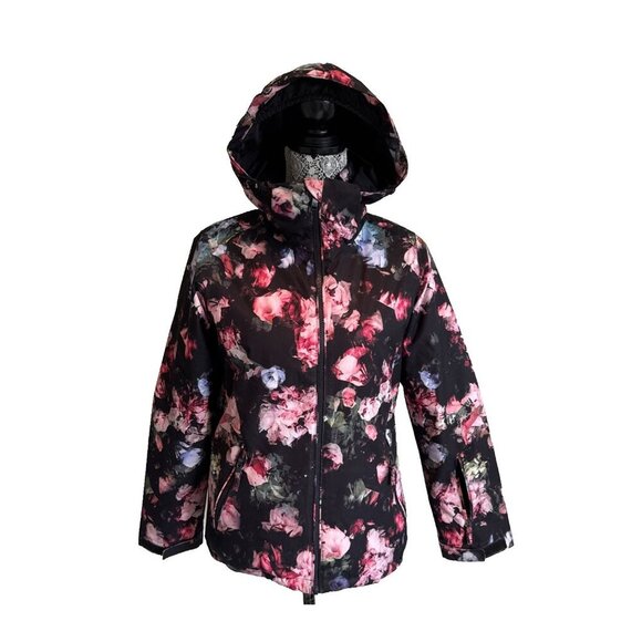 ROXY ski & Snowboard Jacket 14, XL teen, Blooming Party, pink & black, powder - Picture 1 of 15